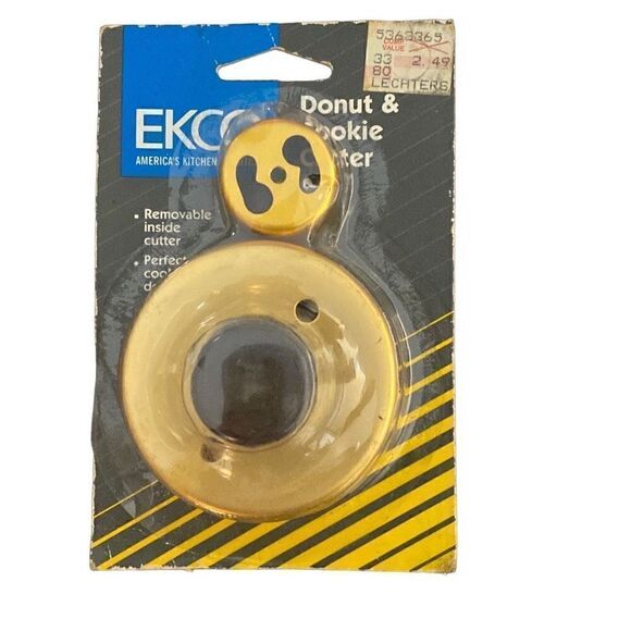 EKCO Donut & Cookie Cutter 1990 SEALED Package Vintage Kitchen Housewares NOS - Picture 1 of 4